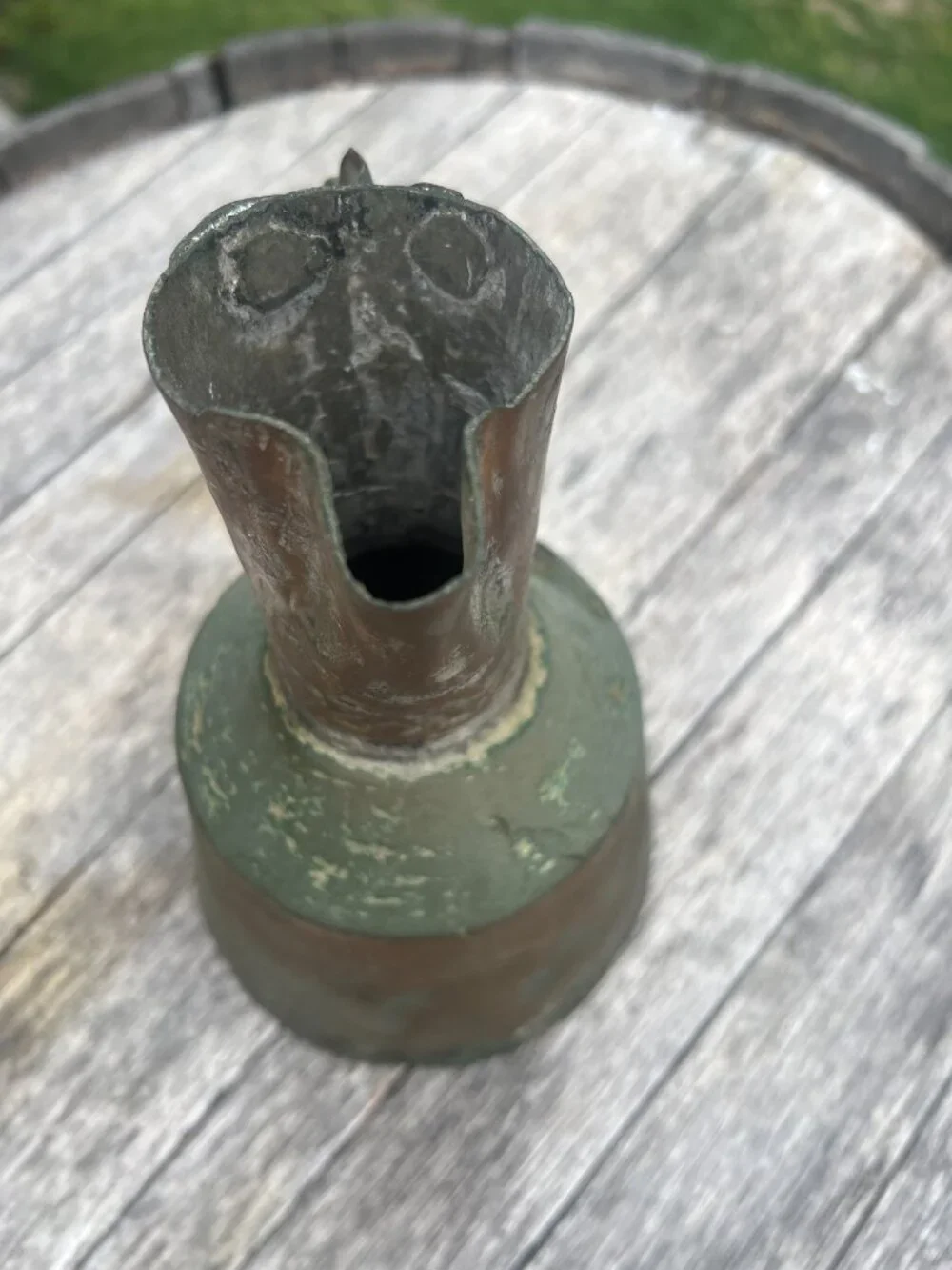 Vintage Handmade Copper Pitcher with Forged Handle - Picture 6 of 10